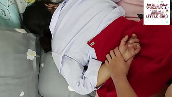 Lovely Thai Student Unifrom With Red Skirt Have Sex With Her Boyfriend